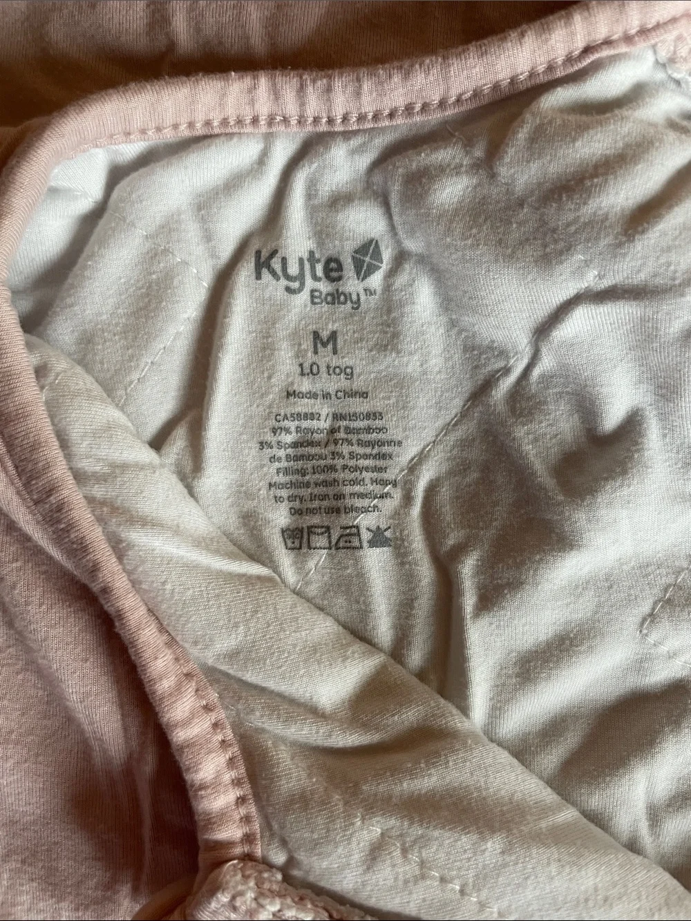 Kyte BABY Pale Pink Bamboo Sleep Sack Swaddle Blanket
